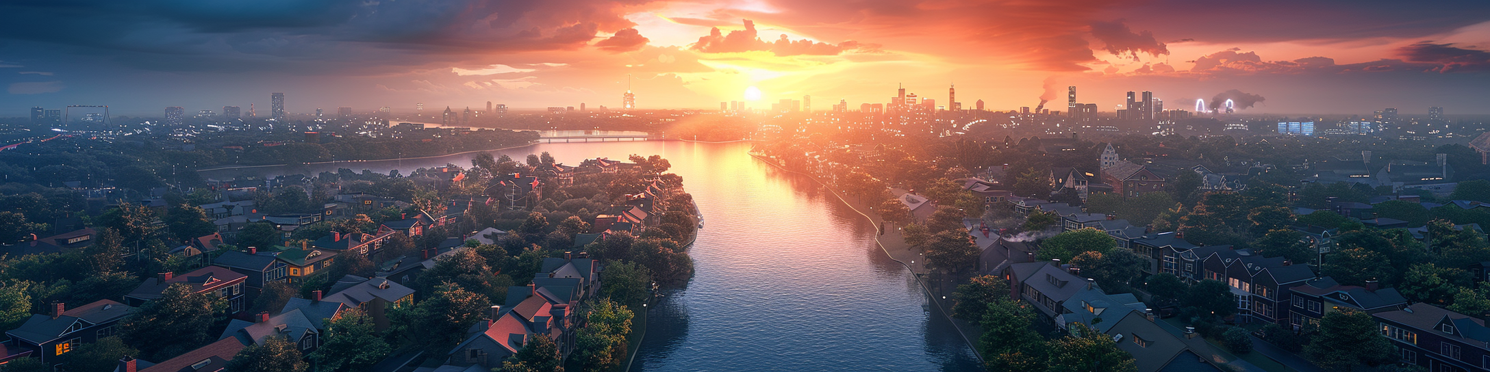 Historic Boston neighborhood with brownstone homes